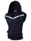 Colete Ohoo Sem Mangas com Capuz Zíper 2XL MARINHO/BRANCO Colete Ohoo Sem Mangas com Capuz Zíper 2XL MARINHO/BRANCO