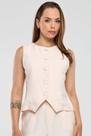 Colete PKS Alfaiataria Em Viscose Off White