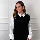 Colete Ponto Fang Feminino Tricot Inverno Estiloso Casual Trabalho Moda Colete Ponto Fang Feminino Tricot Inverno Estiloso Casual Trabalho Moda