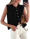 Colete Preto Sem Mangas PRETTYGARDEN 2025 XL