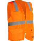 Colete Refletivo Blusão Bolso E Ziper Laranja CV109 Vonder
