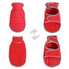 Colete Refletivo Impermeável Reversível Para Animais De Estimação Com Abertura Para Guia Para Cães E Colete Refletivo Impermeável Reversível Para Animais De Estimação Com Abertura Para Guia Para Cães E