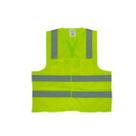 Colete Refletivo Verde Limão com tiras autocolantes CG04 2B Carbografite