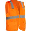Colete Refletivo Vonder Tipo Blusão 64 Cm X 68 Cm 6 Bolsos Fosforescente