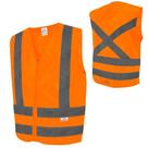 Colete Refletor Tipo Jaqueta Sem/Bolso Laranja G STEELFLEX