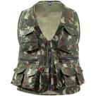Colete Repórter Fotógrafo Pesca Rip Stop Comfort Camuflado Colete Repórter Fotógrafo Pesca Rip Stop Comfort Camuflado