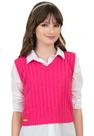 Colete Rosa Pink Canelado Infantil Collie