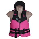 Colete Salva Vidas C/ Encosto Cabeça Piscina Barco 60kg Rosa