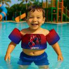 Colete Salva Vidas Infantil Boia de Braço para Praia Piscina Tema Desenho Super Herói Aranha Teia