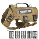 Colete Service Dog Harness WINSEE Tactical Working MOLLE Brown Colete Service Dog Harness WINSEE Tactical Working MOLLE Brown