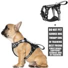 Colete Service Dog WINSEE No Pull Harness com 7 adesivos pretos
