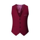 Colete Social Masculino Sem Mangas Com Cintura Ajustável M-7XL Primavera Verão Cor Sólida Colete Social Masculino Sem Mangas Com Cintura Ajustável M-7XL Primavera Verão Cor Sólida