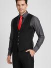 Colete Social Masculino Slim Fit Preto Para Apresentações E Premiações Estilo Artista De Cinema