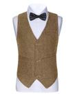 Colete Trasign Boys, terno formal de tweed, marrom, tamanho 10