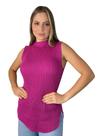 Colete Tricot Canelado Maxi Feminino Moda Inverno 2021