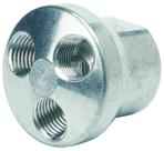 Coletor de ar de 3 vias Tru-Flate 41-125 em alumínio de 1/4"