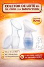 Coletor de Leite Materno Silicone 90ml TETÊ BPAFree ,Tampa Segura
