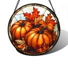 Coletor de sol DASTOLL Pumpkin Maple Leaf Stained Glass 30x30 cm