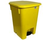 Coletor Lixeira De Pedal 15 Lt Bralimpia Amarelo