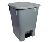 Coletor Lixeira De Pedal 15 Lt Bralimpia Cinza