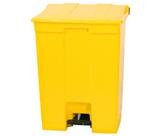 Coletor Lixeira De Pedal 60 Lt Bralimpia Amarela