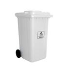 Coletora Plástica 240L com Rodas Modelo Europeu Branca - Nobre