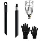 Colhedor de Frutas com Cabo Metal Extensor 3 Metros e Luva Black