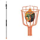 Colhedor Frutas Laranja Médio e Cabo Extensor 5 Metros Prata Tramontina