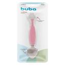 Colher 2 Em 1 Raspa Frutinha Em Silicone e Inox Rosa - Buba
