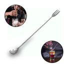 Colher Bailarina Barman Drinks Mexer Coquetel Aço Inox Prata