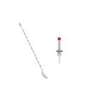 Colher Bailarina e Bico Dosador Inox Bebidas Drink Bartender