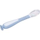 Colher BUBA Flexível em Silicone com Ventosa na Base - Azul