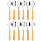 Colher Chá Aço Inox Tramontina Laranja 24 Unidade Colher Chá Aço Inox Tramontina Laranja 24 Unidade