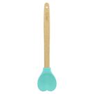 Colher Coração de Silicone e Madeira - Verde - 1 unidade - Clink - Rizzo