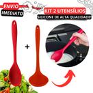 Colher de Arroz e Concha Utensílios de Silicone - Vermelhas - Alta Qualidade