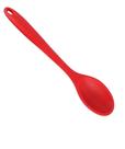 Colher De Arroz Multiuso Em Silicone Maciço Vermelha 27cm