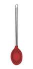 Colher De Cozinha Em Silicone Maciço Cabo inox vermelho