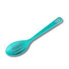Colher De Cozinha Vazada Azul Em Nylon Resistente Moara Colher De Cozinha Vazada Azul Em Nylon Resistente Moara