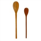 Colher De Pau Kit Com 2 Madeira Maciça Cozinha Para Alimento 32cm e 27cm