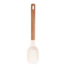 Colher De Serviço De Silicone Com Cabo Em Acácia Spicy Bege