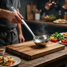 Colher de Servir Aço Inoxidável 36,8cm - Utensílio de Mesa e Buffet