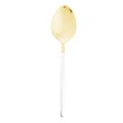 Colher De Servir De Aço Inox Ópera Champanhe/Branca 27Cm - LYOR