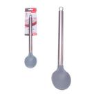 Colher De Servir De Silicone Com Cabo De Metal Cinza 32 Cm