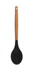 Colher De Silicone Cabo De Madeira Resistente Ao Calor Cozinha Utensílios