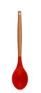 Colher De Silicone Cabo De Madeira Resistente Ao Calor Cozinha Utensílios