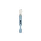 Colher de Silicone com Ponta Dupla Marinho Bebê