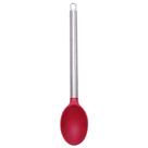 Colher De Silicone Inox Vermelha Utensílios Cozinha 6x33cm