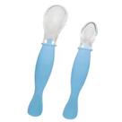 Colher De Silicone Macia Bebe Menino Kit Com 2 Un
