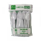 Colher De Sobremesa Branca 12cm Com 50 Unidades