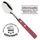 Colher de Sobremesa Sollewood 18,5 cm Sobremesa e Doce Inox Cabo de Madeira Di Solle